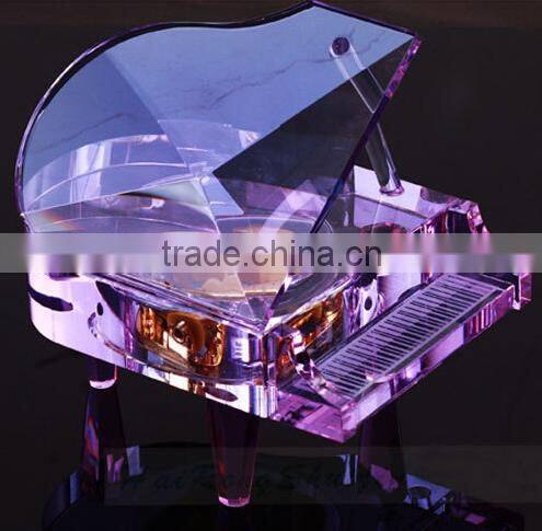 factory price grand small crystal piano music box