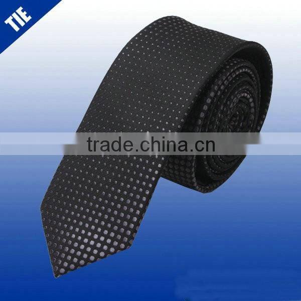 Custom slim silk woven necktie