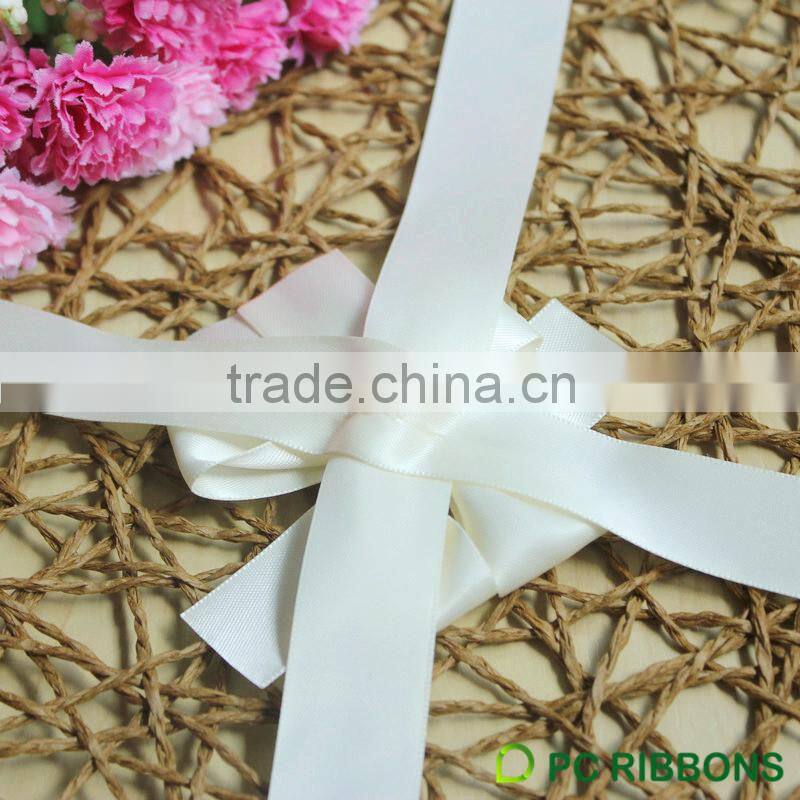 PC high quality adhesive satin ribbon bow for packaging