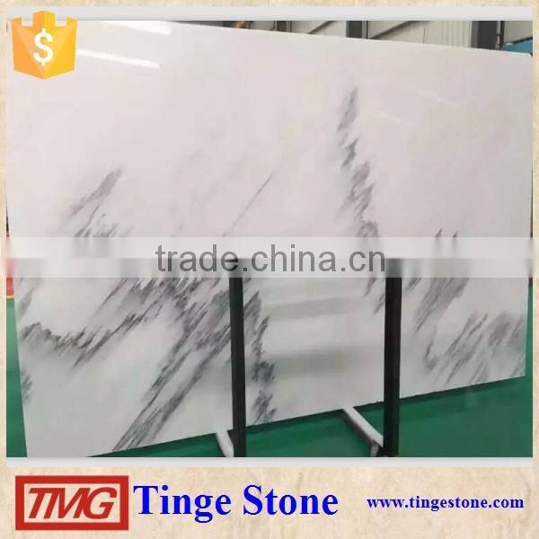 Chinese Ink White Marble Tile For Interior Decoration
