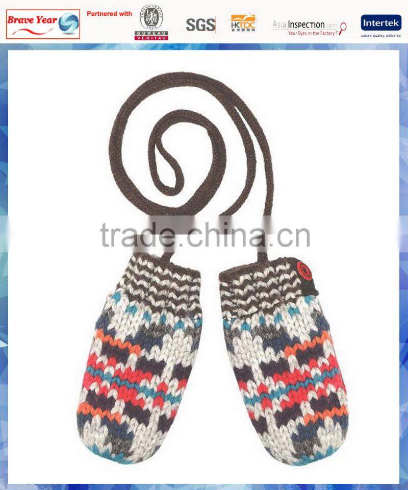 100% acyrlic thick machine knit gloves ,kids mittens gloves