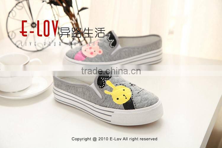 NO.WBT015G Hot sales high quality gray canvas shoes
