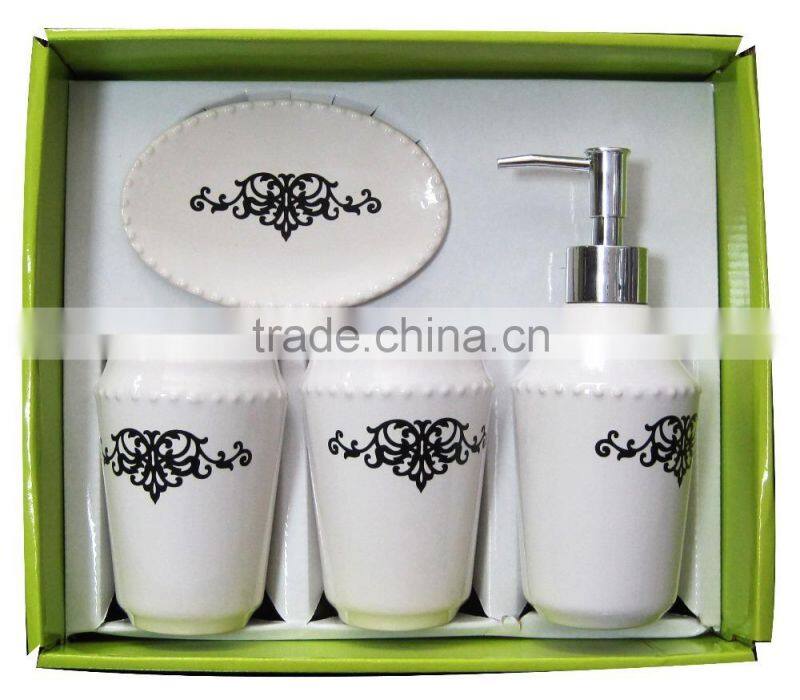 Complete ceramic bathroom set
