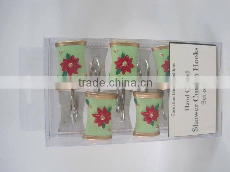 Shower Curtain,Christmas Time,Shower Curtain Hooks