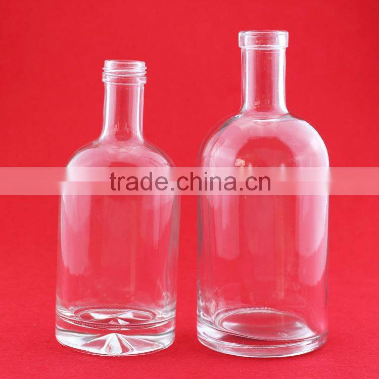 Excellent quality glass liquor bottles new glass spirit bottle 700ml shape empty glass bottle