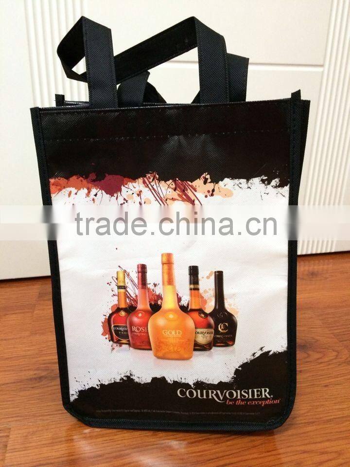 promotional pp non woveb wine bag 6 bottles carry bag