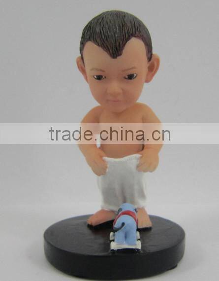 customize cool boy standing small resin figurine