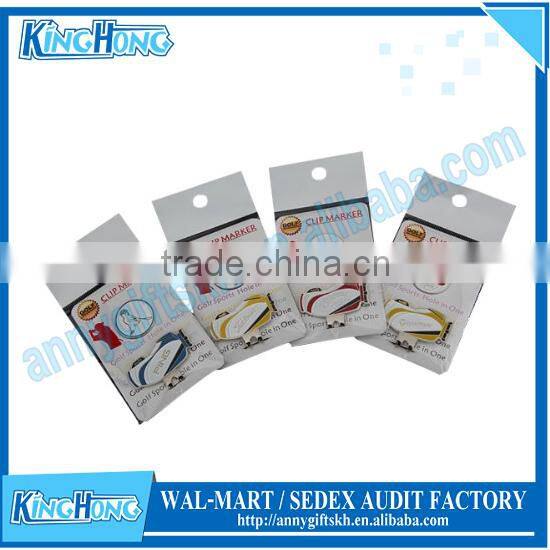 Ladies golfer ball marker with cap clip