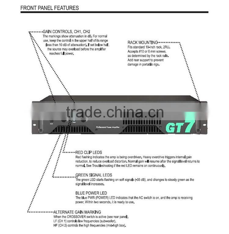 Pa System power mixer professional amplifier GT3/5/7