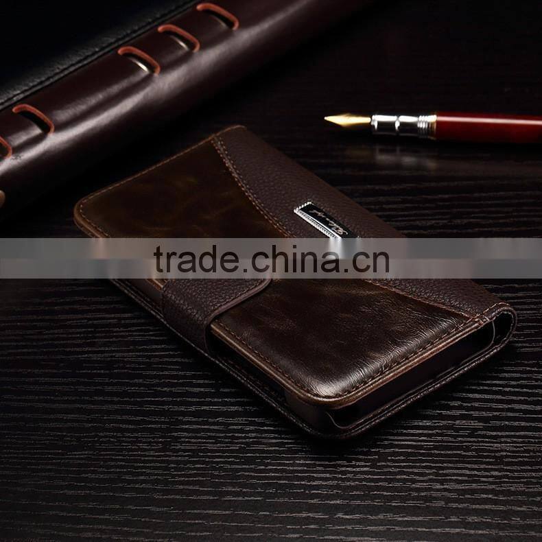 Luxury litchi texture wallet leather case for lenovo s850