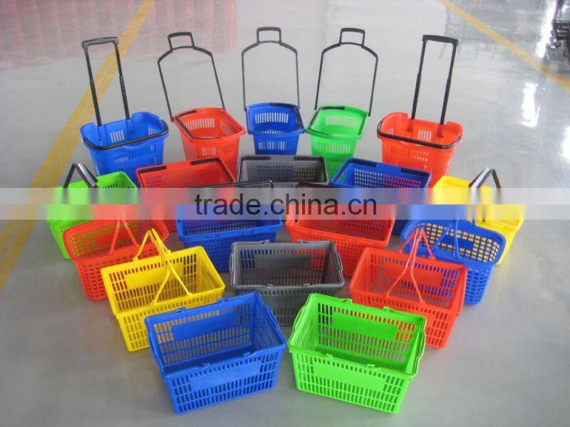 RH-BPH28-1 Eco Friendly HDPP Red Plastic Shopping Basket