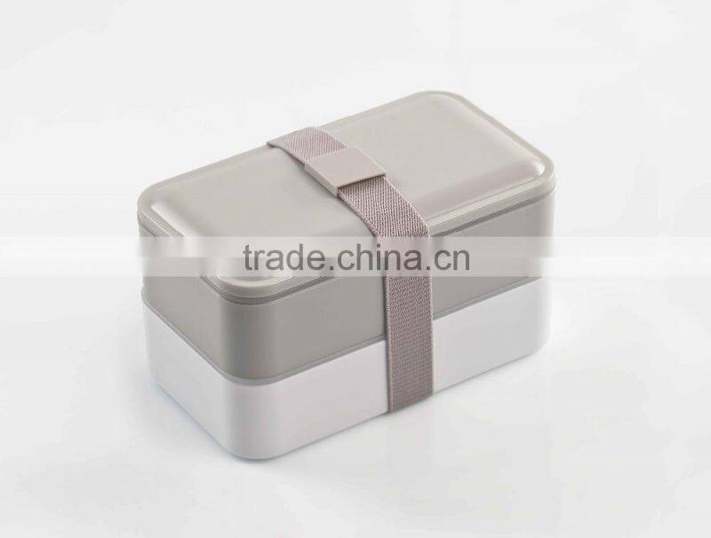 business style plastic lunch box bento with cutlery