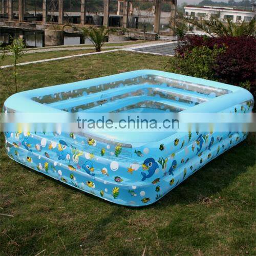 colorful large baby inflatable square swimming pool
