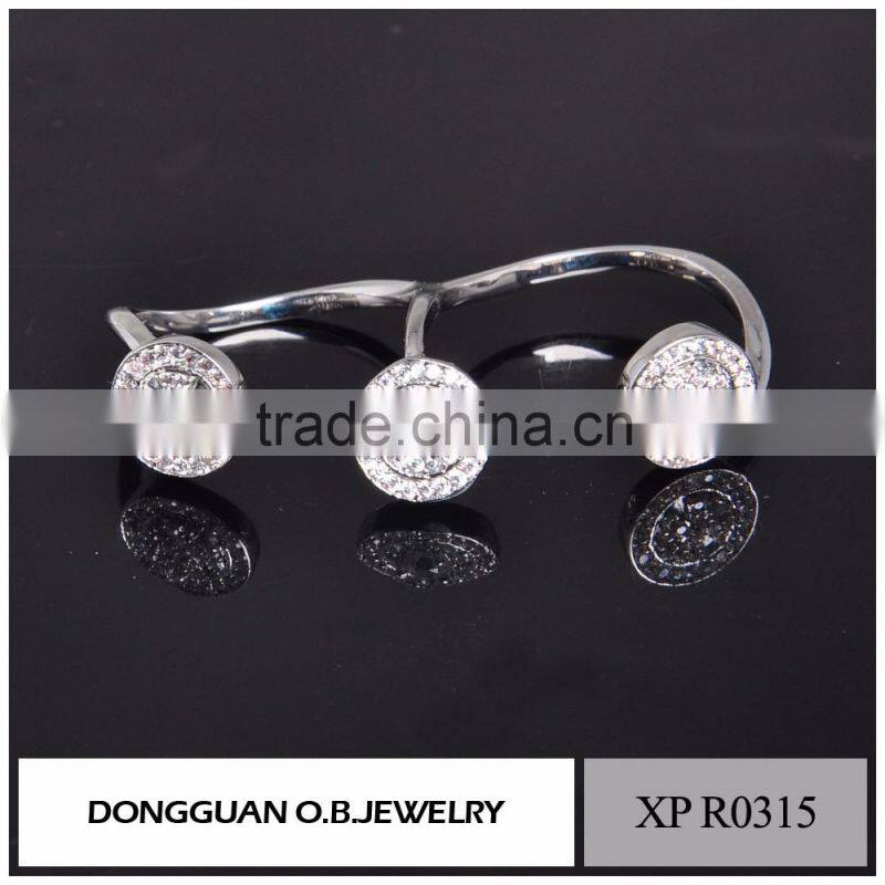 Popular 925 Sterling Silver ring Wedding adjustable Ring plated white gold