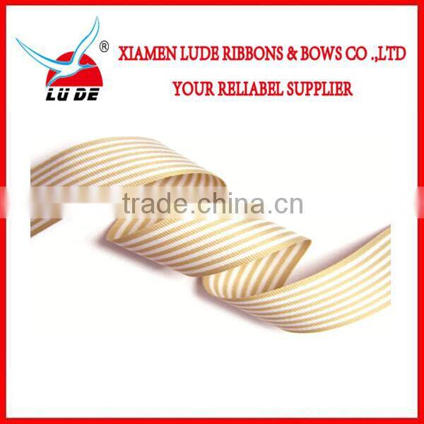 Black and White Stripe Grosgrain Ribbon