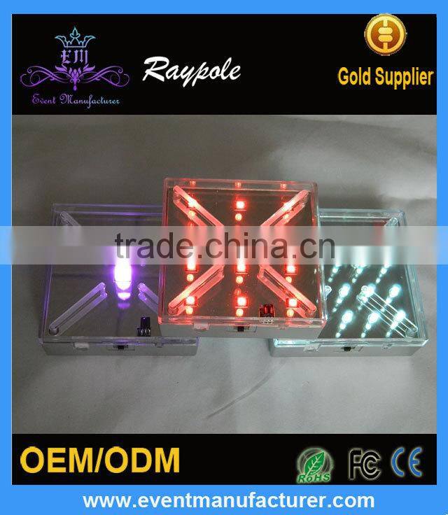 Wholesale Rechargeable 4inch Square LED Flower Vase Light