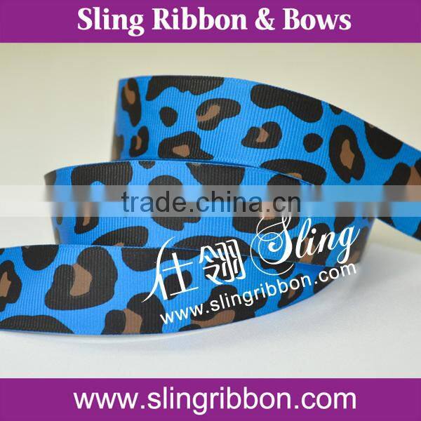 Fashion Leopard Printed Grosgrain Ribbon