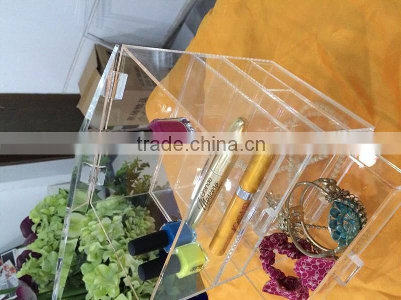 acrylic cosmetic organizer with drawers