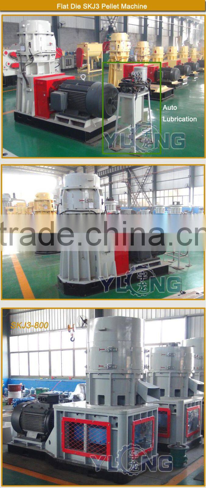 Flat Die Biomass Pellet Machine 55KW Taper Shape Pellet Mill Die And Roller