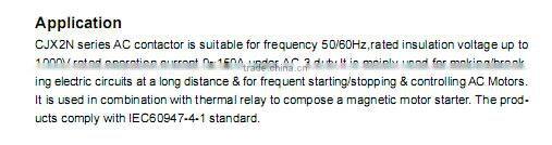 CJX2N high quality electric AC contactors