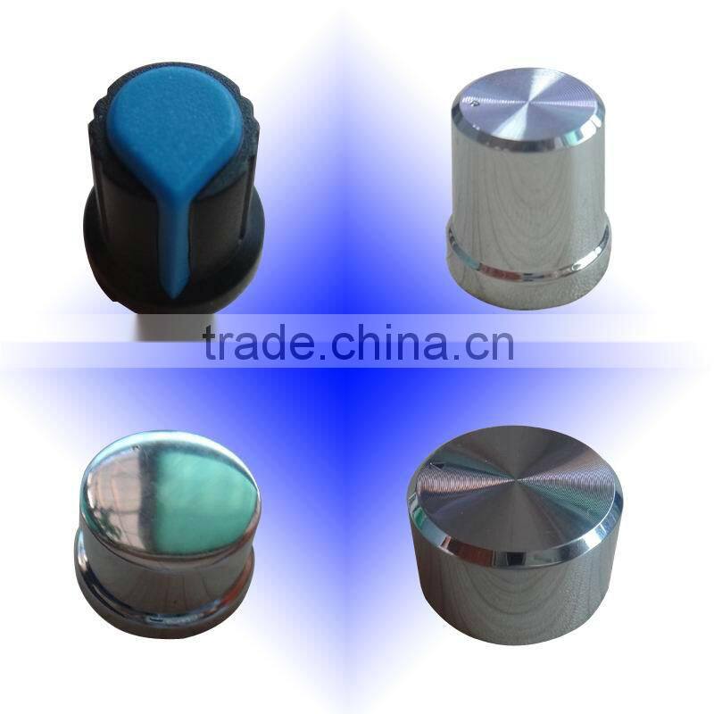 Blue black plastic knob volume control knob
