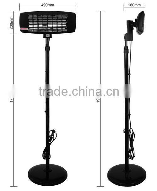 Living Room,Bedroom,Garden,Bathroom Use Quartz Freestanding Electric Heater With Remote Control