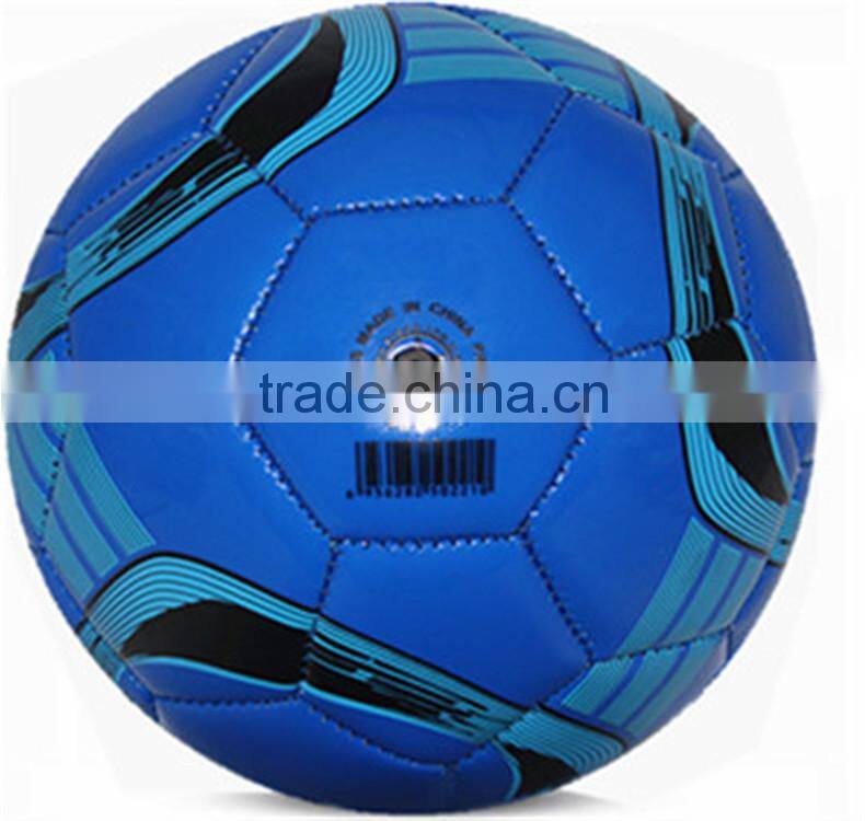 2015 new design PVC material machine sewn 32 panels Blue footballs
