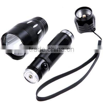 18650 rechargeable battery flashlight with car plug chargers