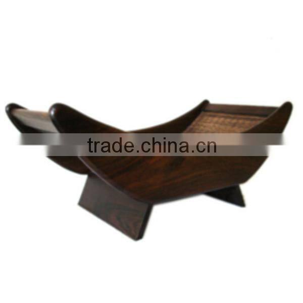 Trade assurance natural handmade artist design high quality wooden fruit serving tray