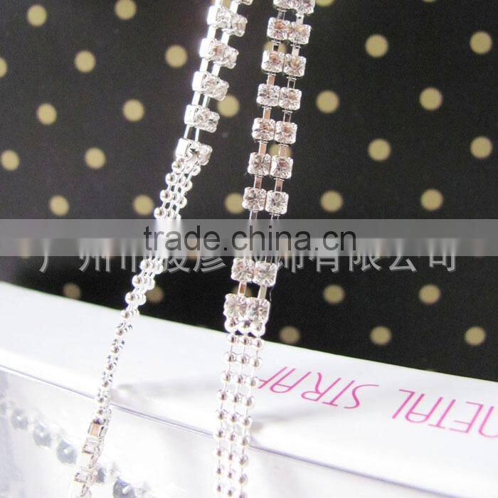 Shinny metal Rhinestone bra shoulder strap