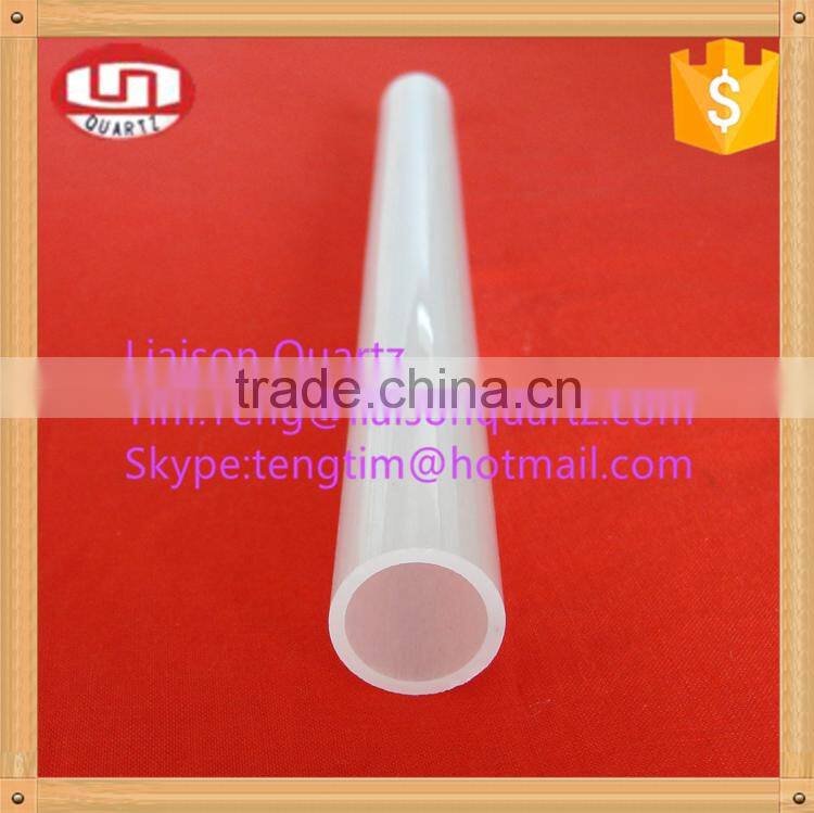 Milky quartz tube for heating application used in chemical field