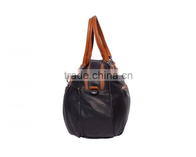 Handbag with long and adjustable strap handbags italian bags genuine leather florence leather fashion