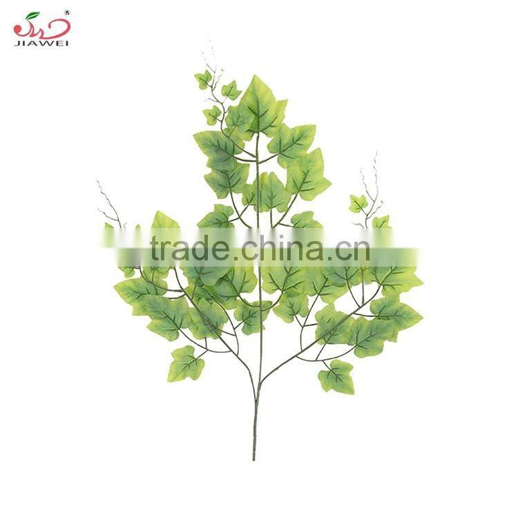 cheap factory wholesale fabric decorative artificial green grape branches and leaves/leaf