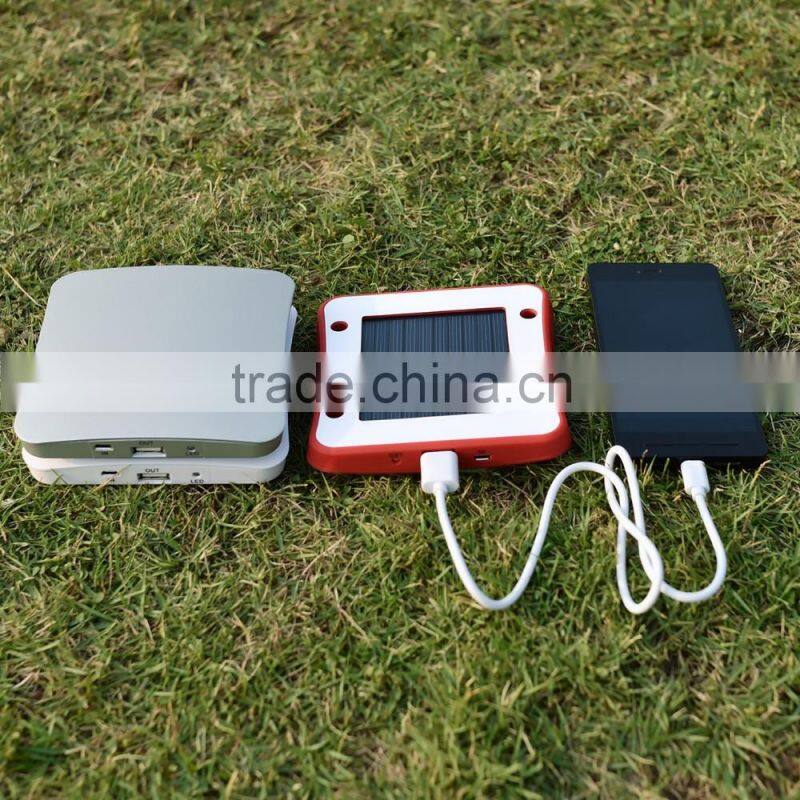 Creative power bank solar charger, 5V 1A solar panel mobile power charger