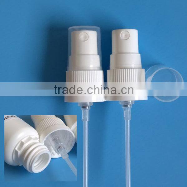 20ml Wide Cylinder Shape Pharmaceitical HDPE Nonrefillable Spray Bottle with Fine Mist Sprayer