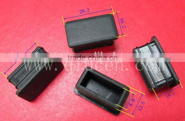 Square Rubber Lid Cover / 25*13mm Rectangular Cap Stopper / Rubber Cover Cap Stopper