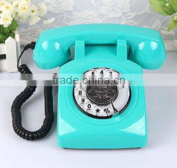 Vintage Style Classic Rotary Retro Telephone Landline Phone With Sim Card