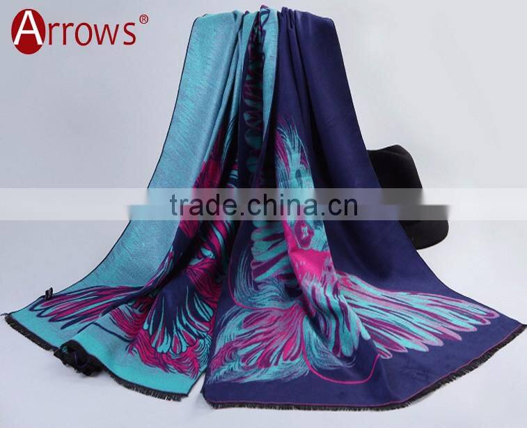 2016 Wholesale Scarves Eagles Printed Animal Shawl Acrylic Wool