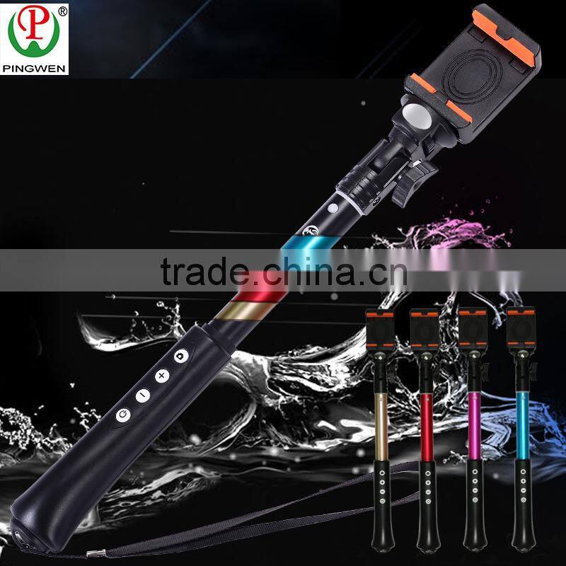 Hot sale wireless selfie stick with bluetooth built in monopod made in China