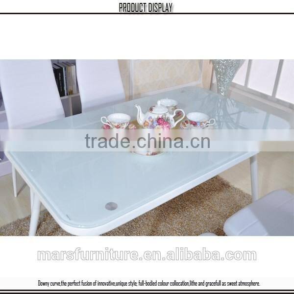 Oval tempered glass dining table LDT013
