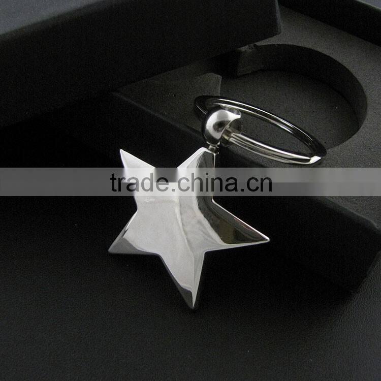Super quality Cheapest star shaped metal keychain