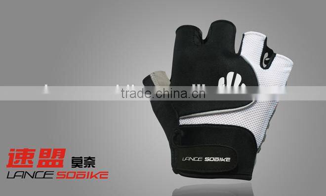 Soomom half finger sublimation custom made cool bicycle gloves