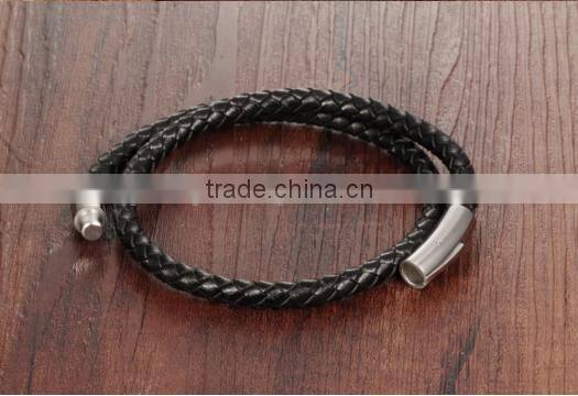 Best Selling Christmas Gifts 2016 Wrap genuine leather Bracelet men
