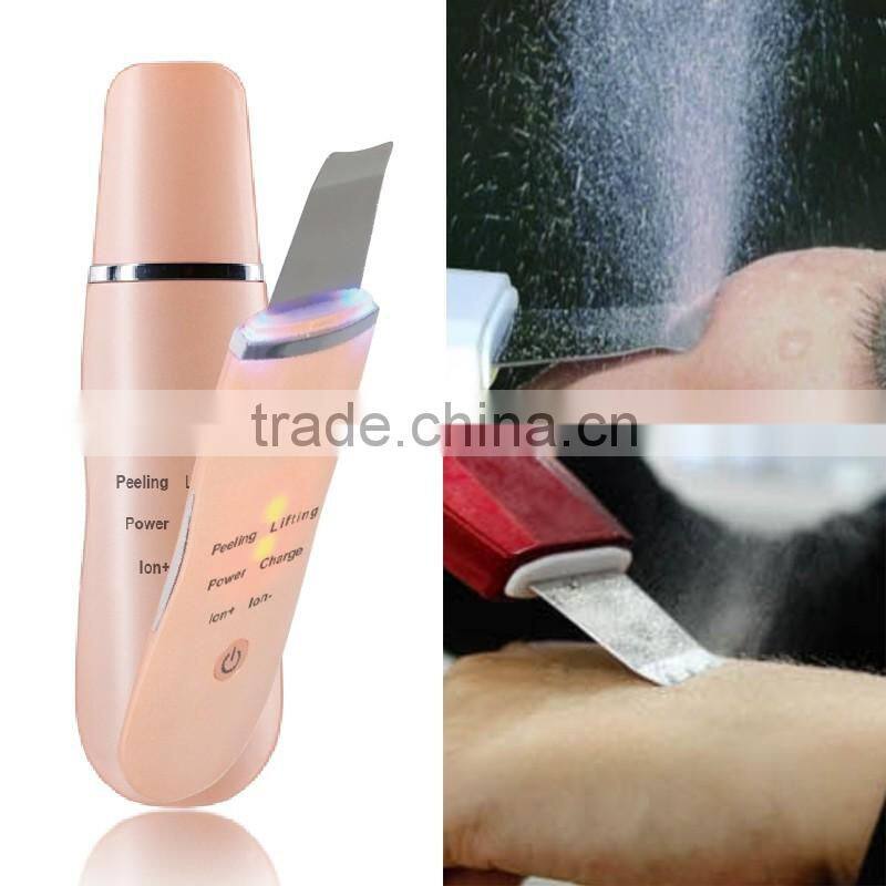 New MINI machine for Facial Ultrasonic Ion Skin Scrubber Care Device Beauty Machine Facial Ultrasonic in home easy to use