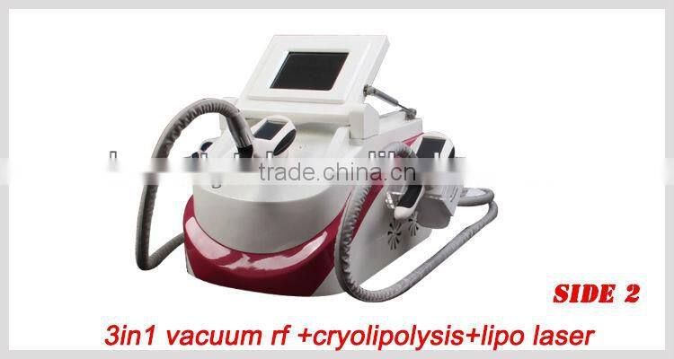 3 in1 high effective cryolipolysis vacuum laser professional slimming machine