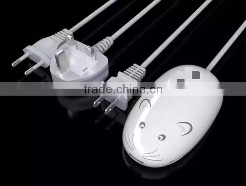 The mouse shape fashional 3 USB charger ports socket