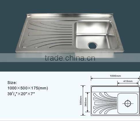 export Iraq hot style JZ-825 100x50 stainless steel sink