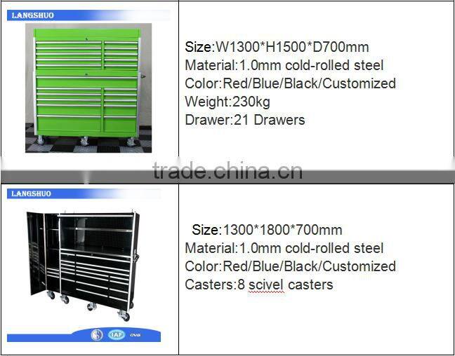 2017 latest fashion top design tool trolley cabinet with drawers