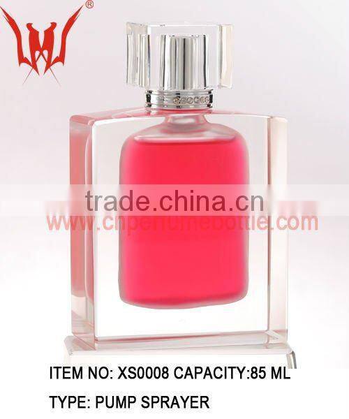 Luxury Charm Transparent Square Crystal Perfume Bottle