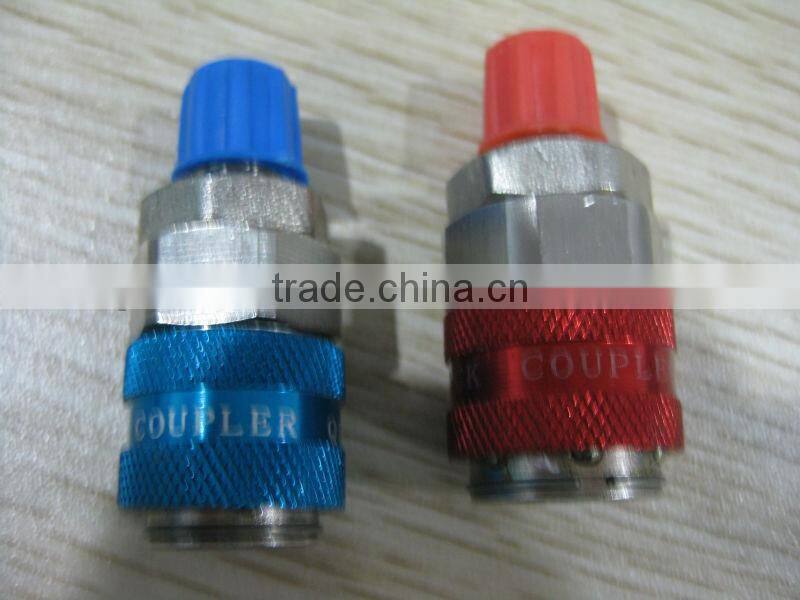 Brass Manifold Gauge Set with Charging Hose, Shock-Proof, Brass Valve Body